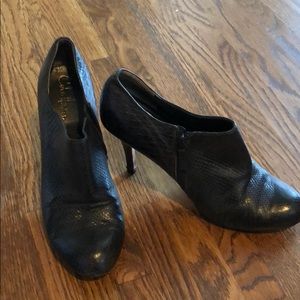 Cole Haan Black Embossed Booties